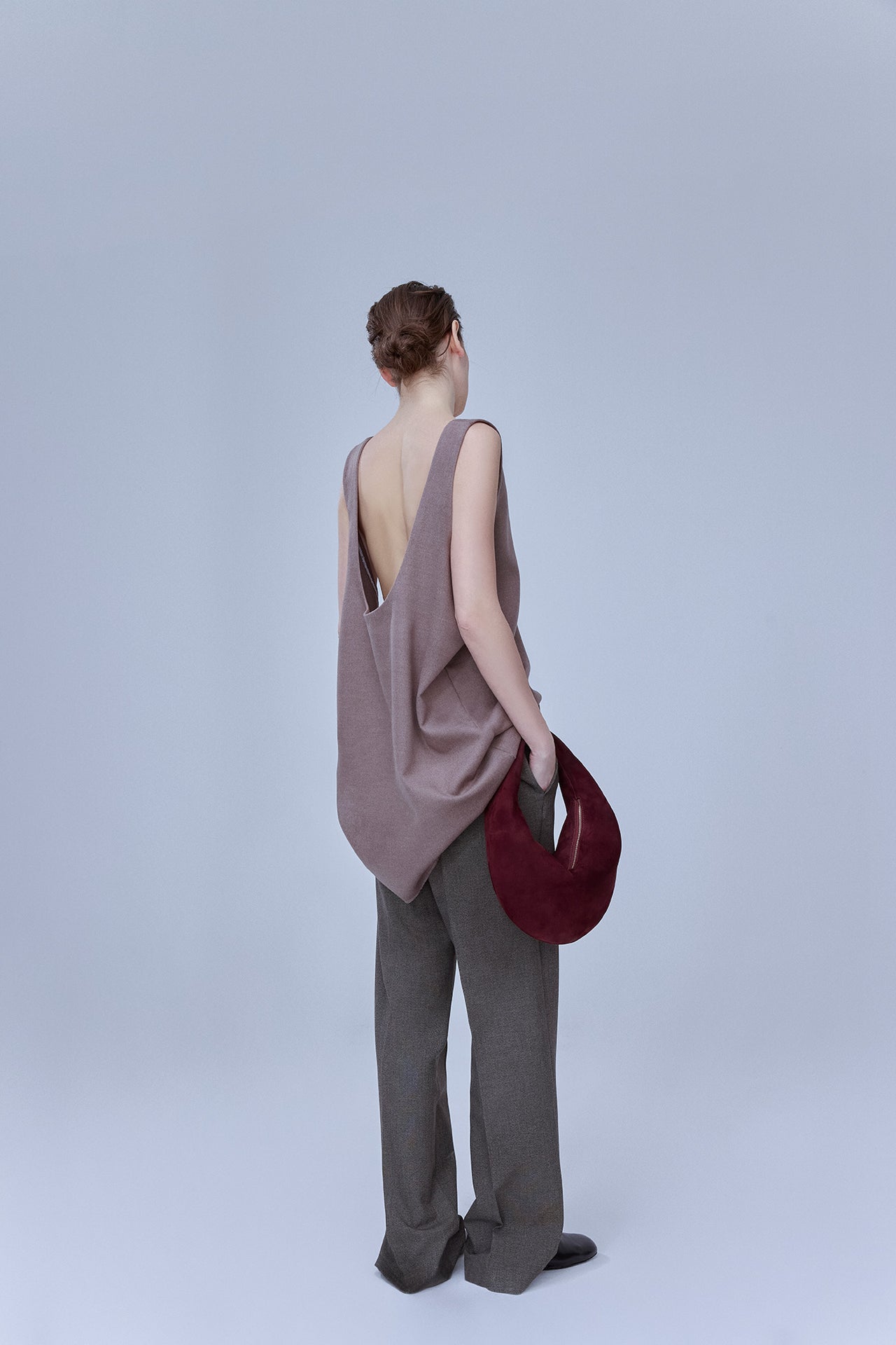BLOOM BAG - BURGUNDY METIS SUEDE