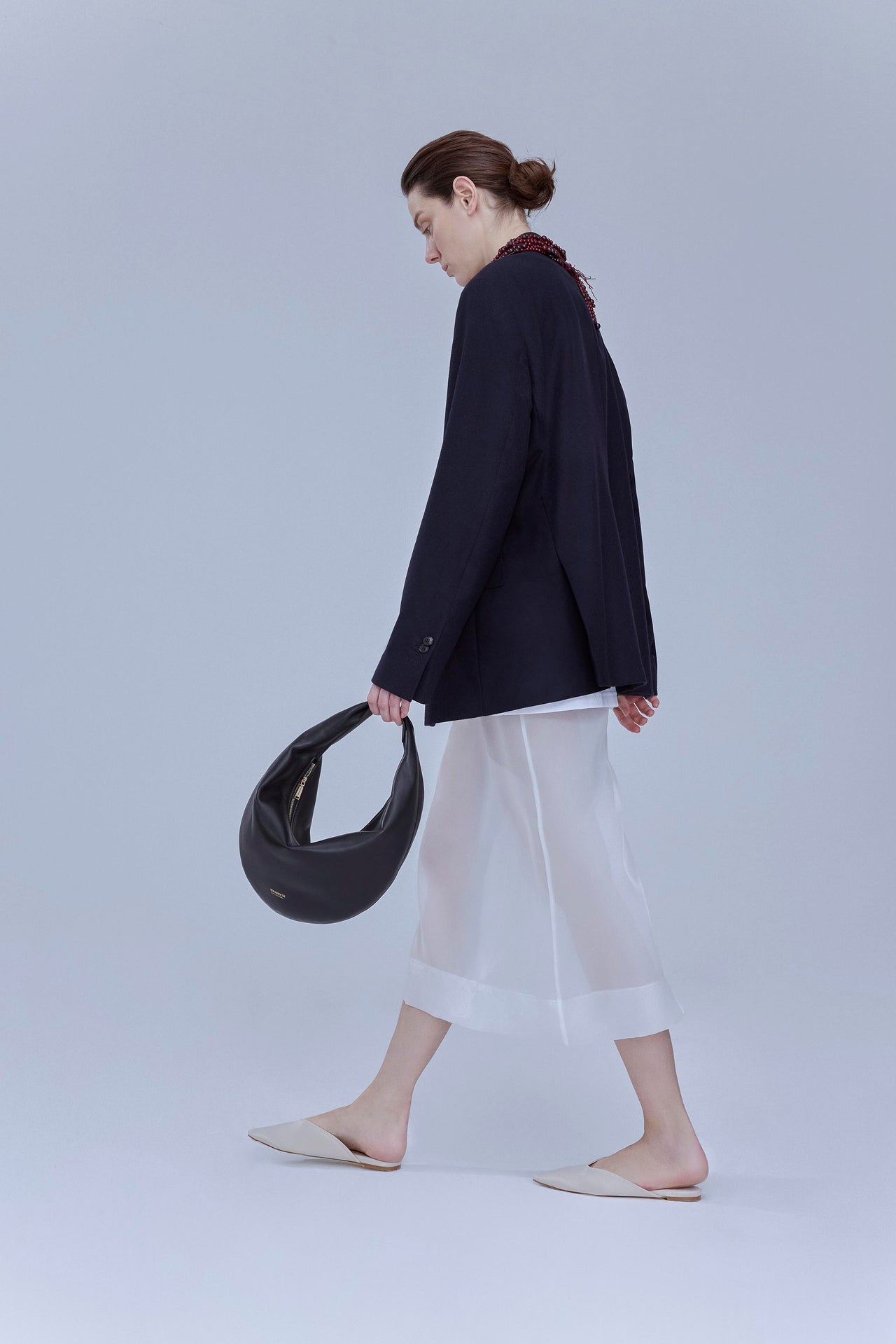 BLOOM BAG - BLACK LAMBSKIN LEATHER